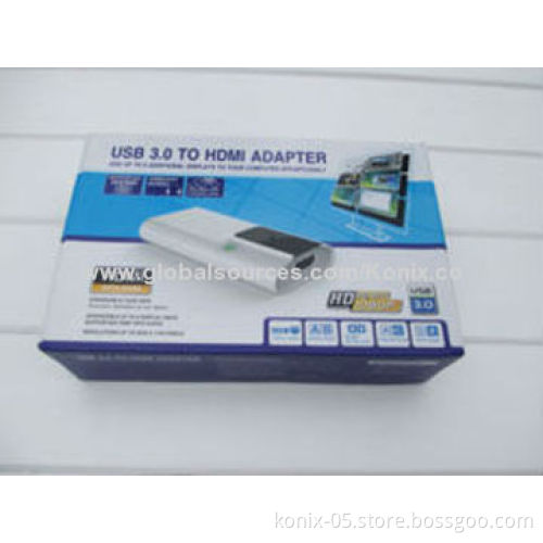 Portable converter from USB 3.0 to HDMI, no power supply needed